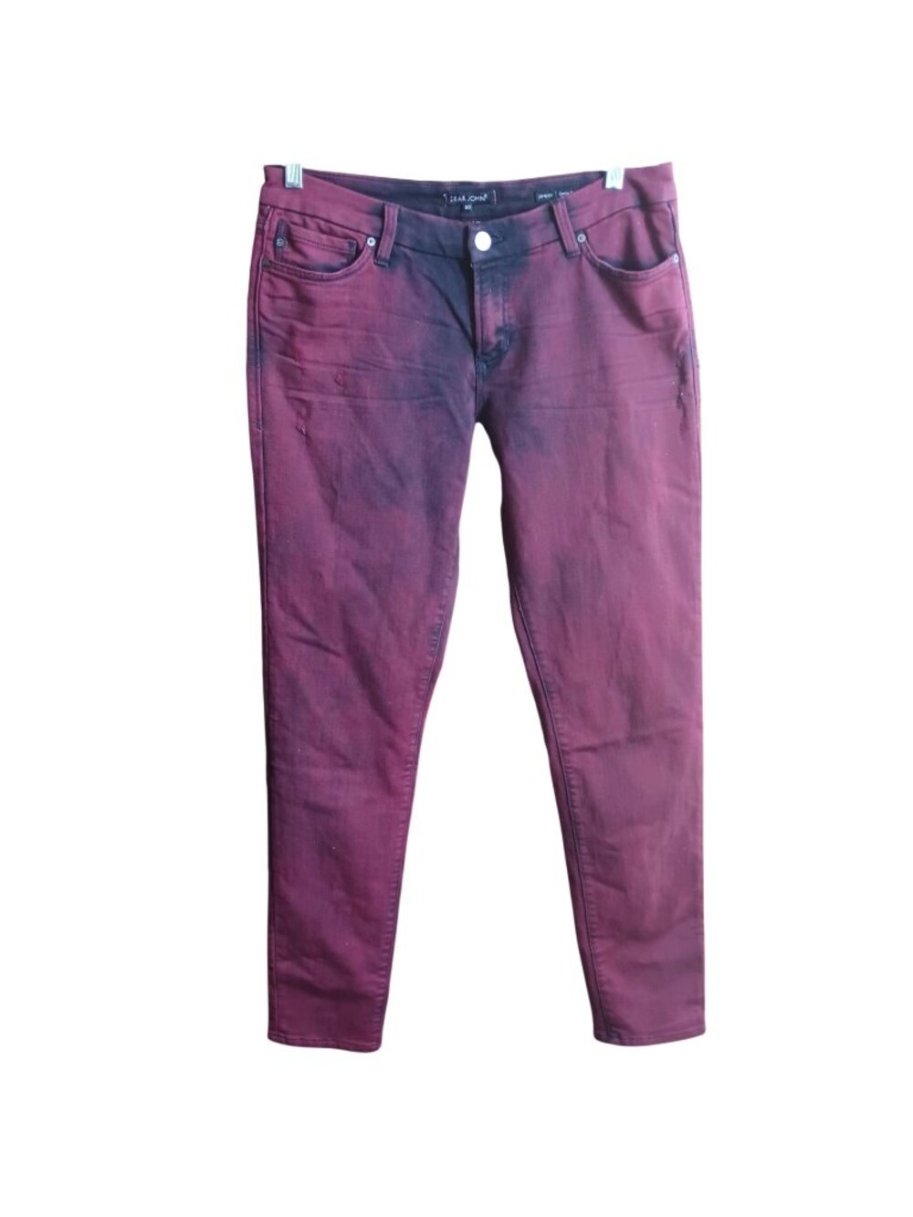Dear John Womens Joyrich Comfort Skinny Jeans Burgundy Ombre Size 30